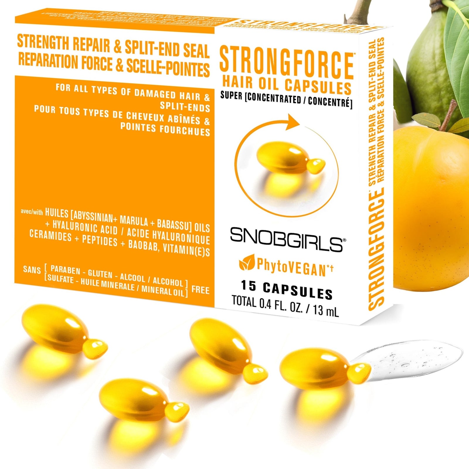 STRONGFORCE Hair Oil - Strength Repair + Split - End Seal - SNOBGIRLS Australia