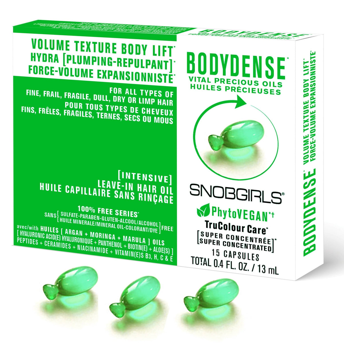 BODYDENSE Intensive Leave - In Hair Oil with Argan Oil, Hyaluronic Acid, Panthenol, Biotin, Aloe &amp; Vitamins - SNOBGIRLS Australia
