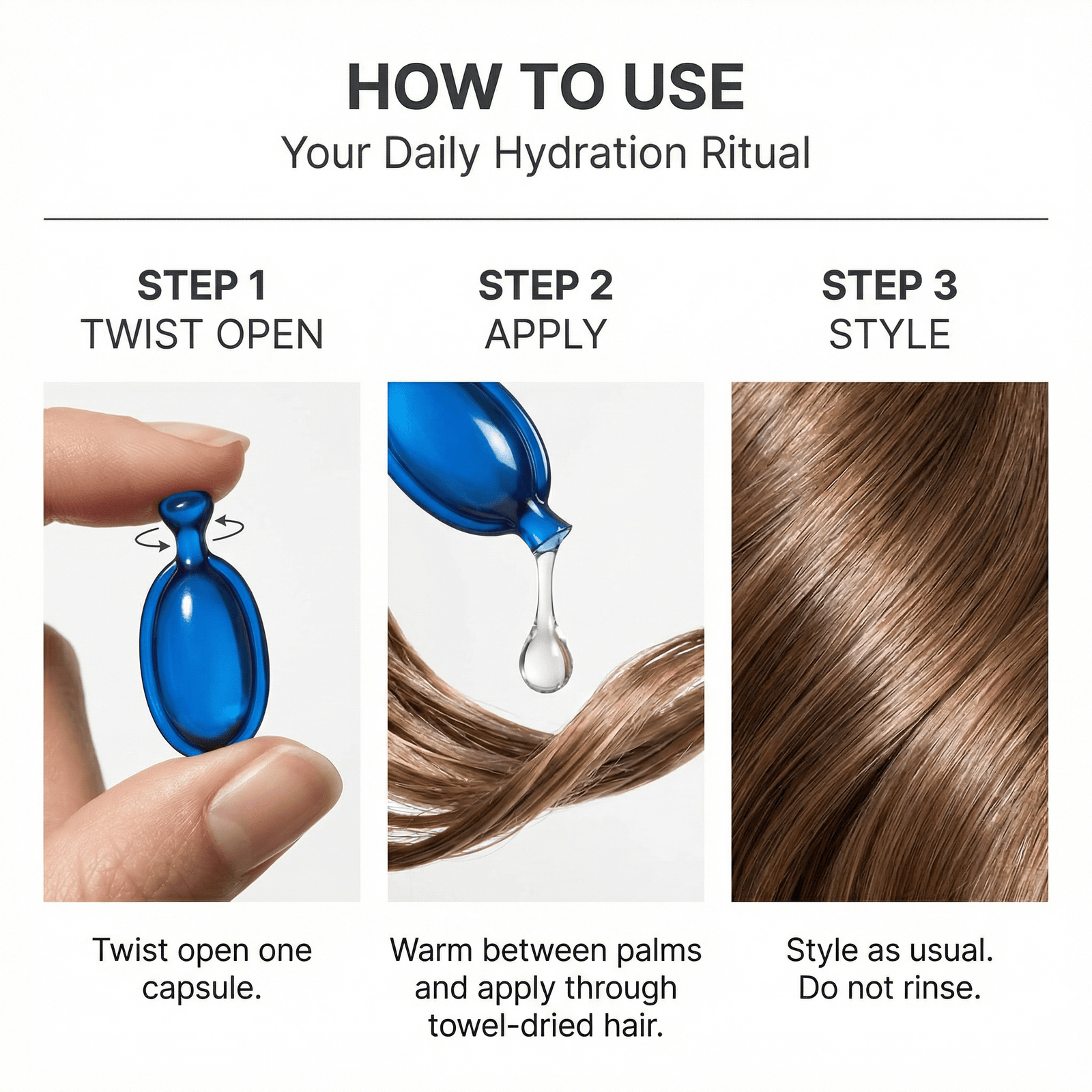 HYDRAMEND Hair Oil Capsules — Intense Hydration + Repair - SNOBGIRLS Australia