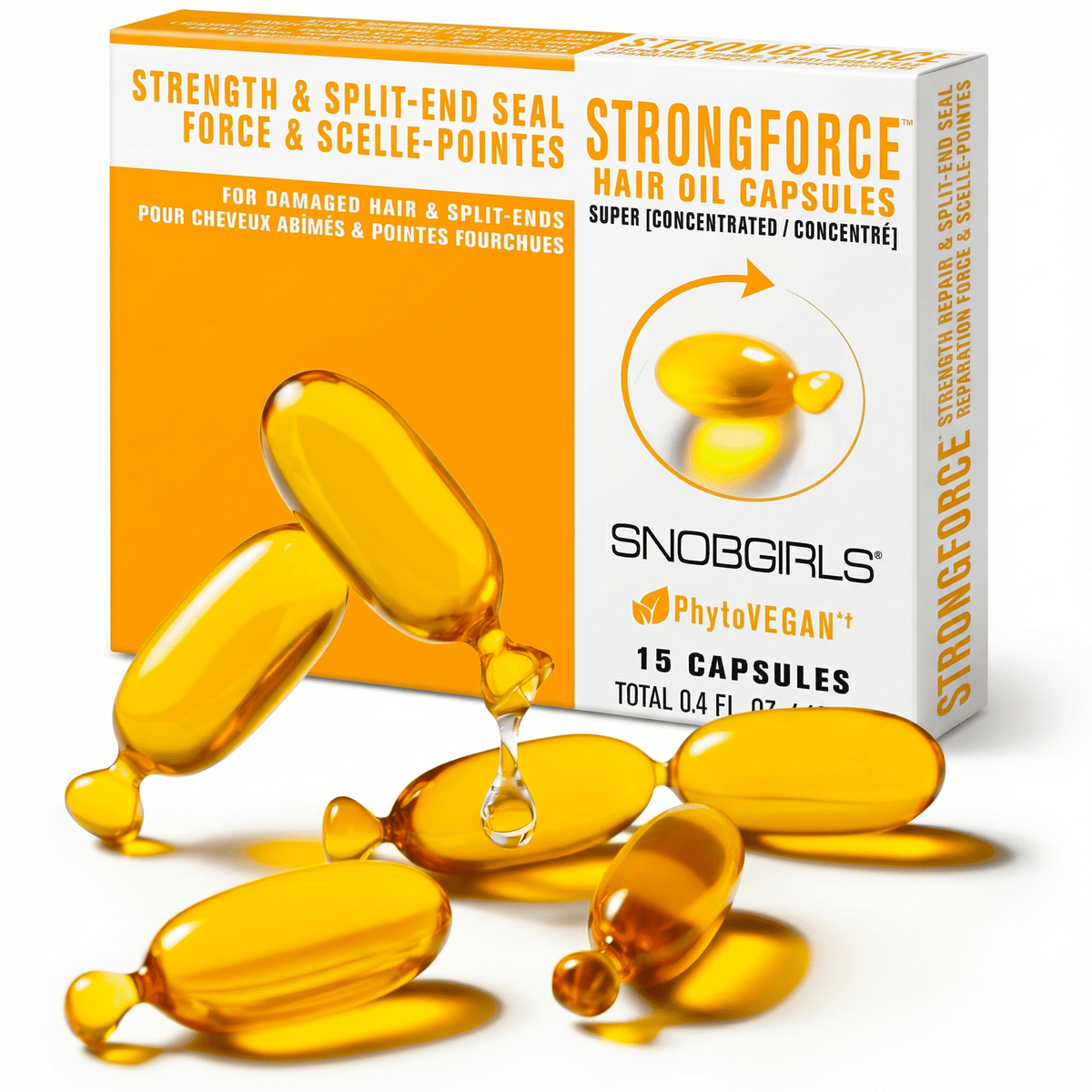STRONGFORCE Hair Oil - Strength Repair + Split - End Seal - SNOBGIRLS Australia