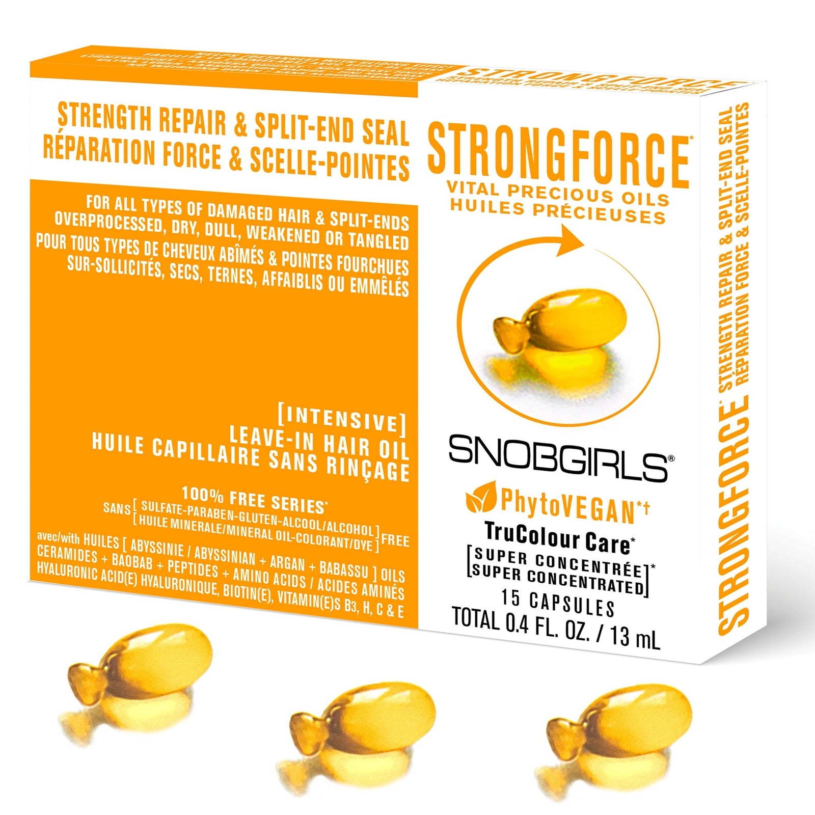 STRONGFORCE VITAL PRECIOUS OILS - PhytoVEGAN Super Concentrated Intensive Leave - In Hair Oil - SNOBGIRLS Australia