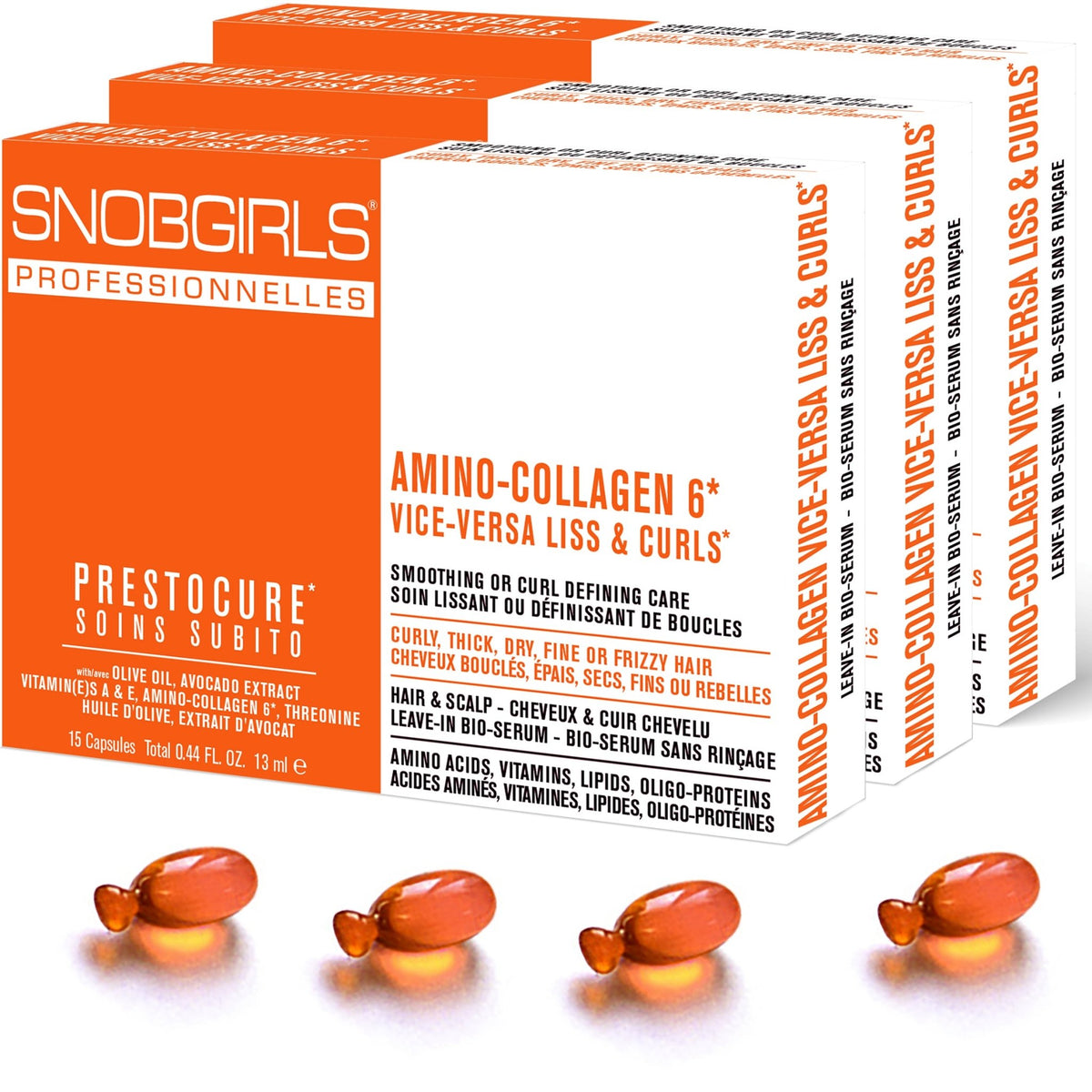 VICE - VERSA LISS &amp; CURLS* Hair Oil Capsules 3 Pack - SNOBGIRLS Australia