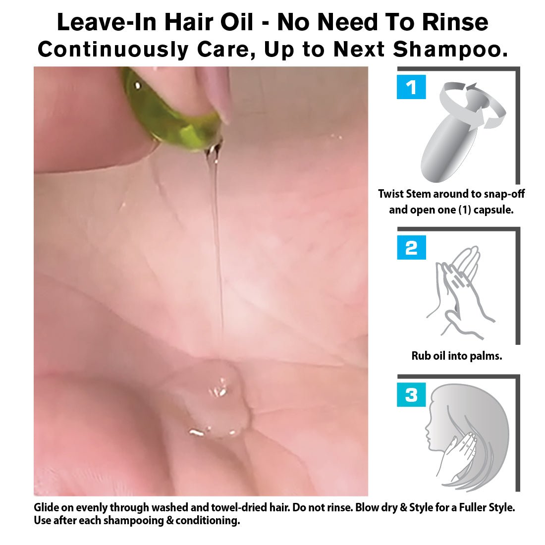 BODYDENSE Intensive Leave-In Hair Oil with Argan Oil, Hyaluronic Acid, Panthenol, Biotin, Aloe &amp; Vitamins - SNOBGIRLS Australia