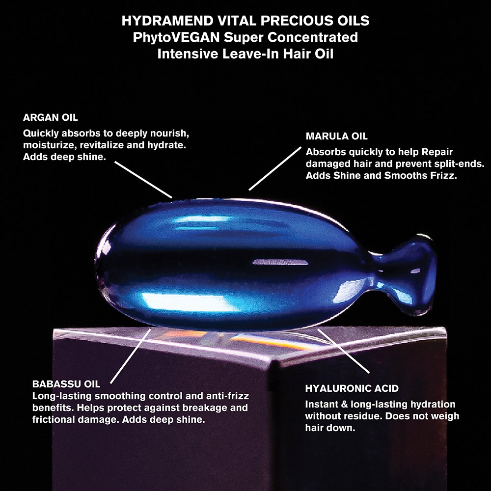HYDRAMEND VITAL PRECIOUS OILS -3 Pack PhytoVEGAN Super Concentrated Intensive Leave-In Hair Oil - SNOBGIRLS Australia