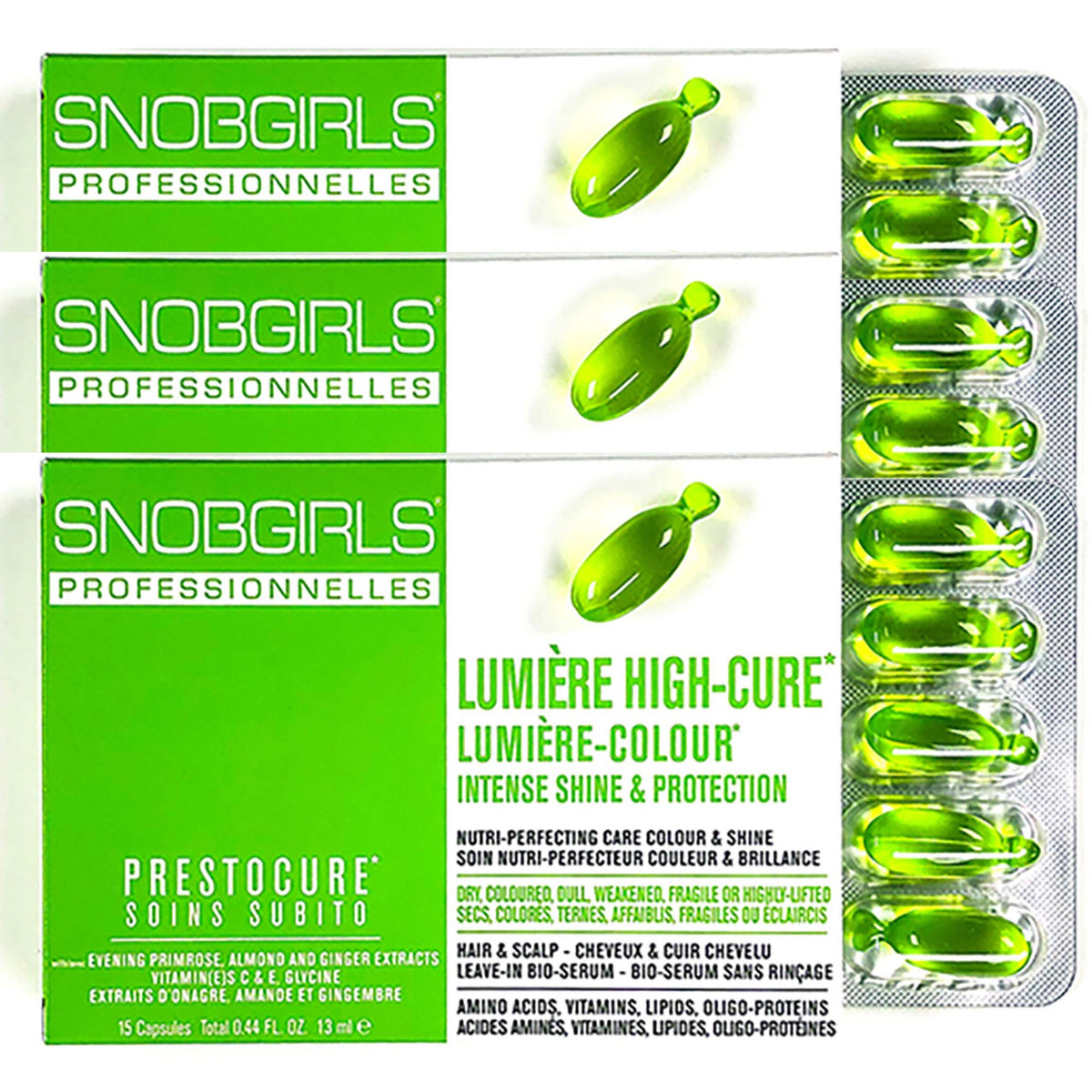 LUMIERE-COLOUR Hair Oil Capsules 3 Pack - SNOBGIRLS Australia