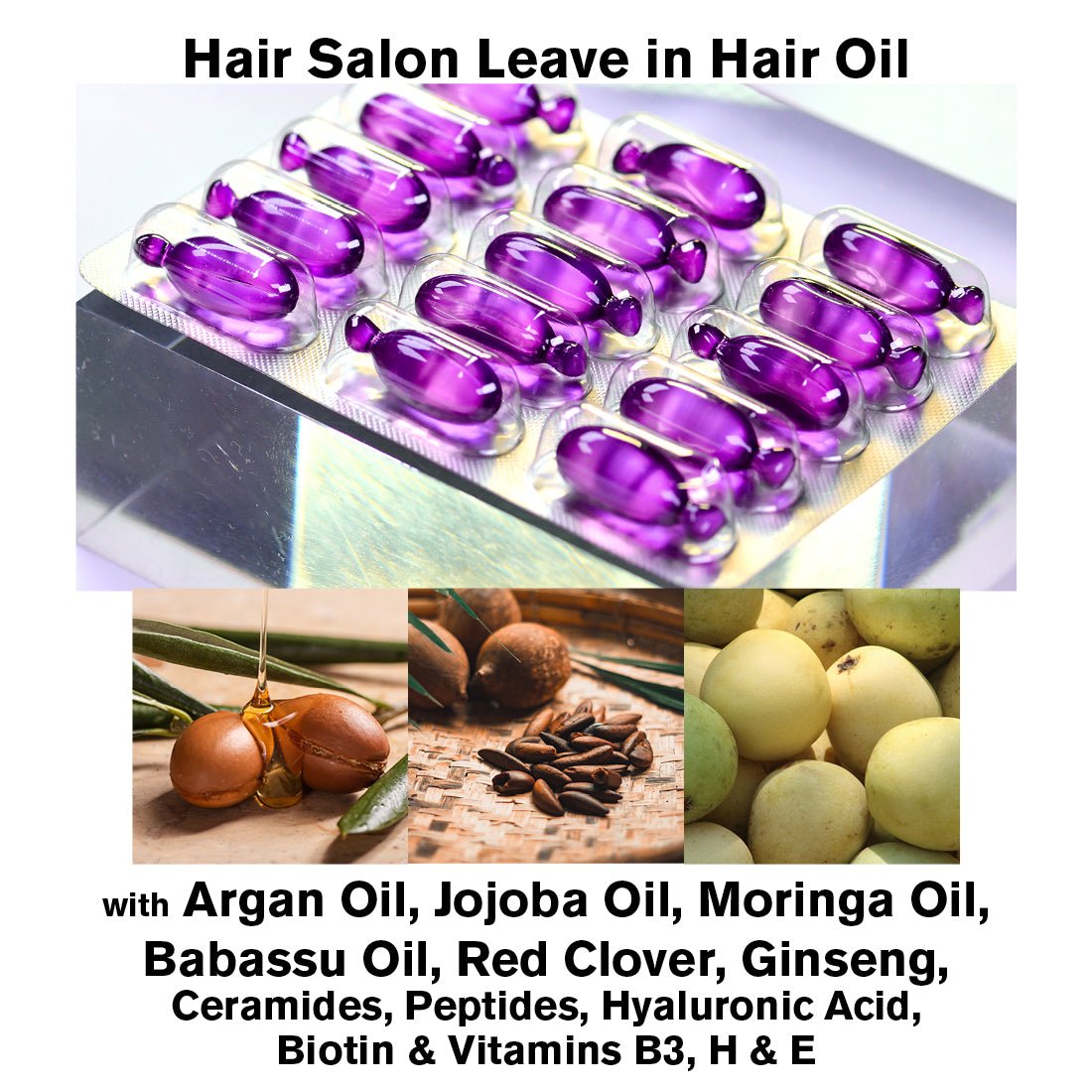 NORMADENSE Hair Oil with Argan Oil, Red Clover, Ginseng, Ceramides, Peptides, Hyaluronic Acid, Biotin &amp; Vitamins - SNOBGIRLS Australia