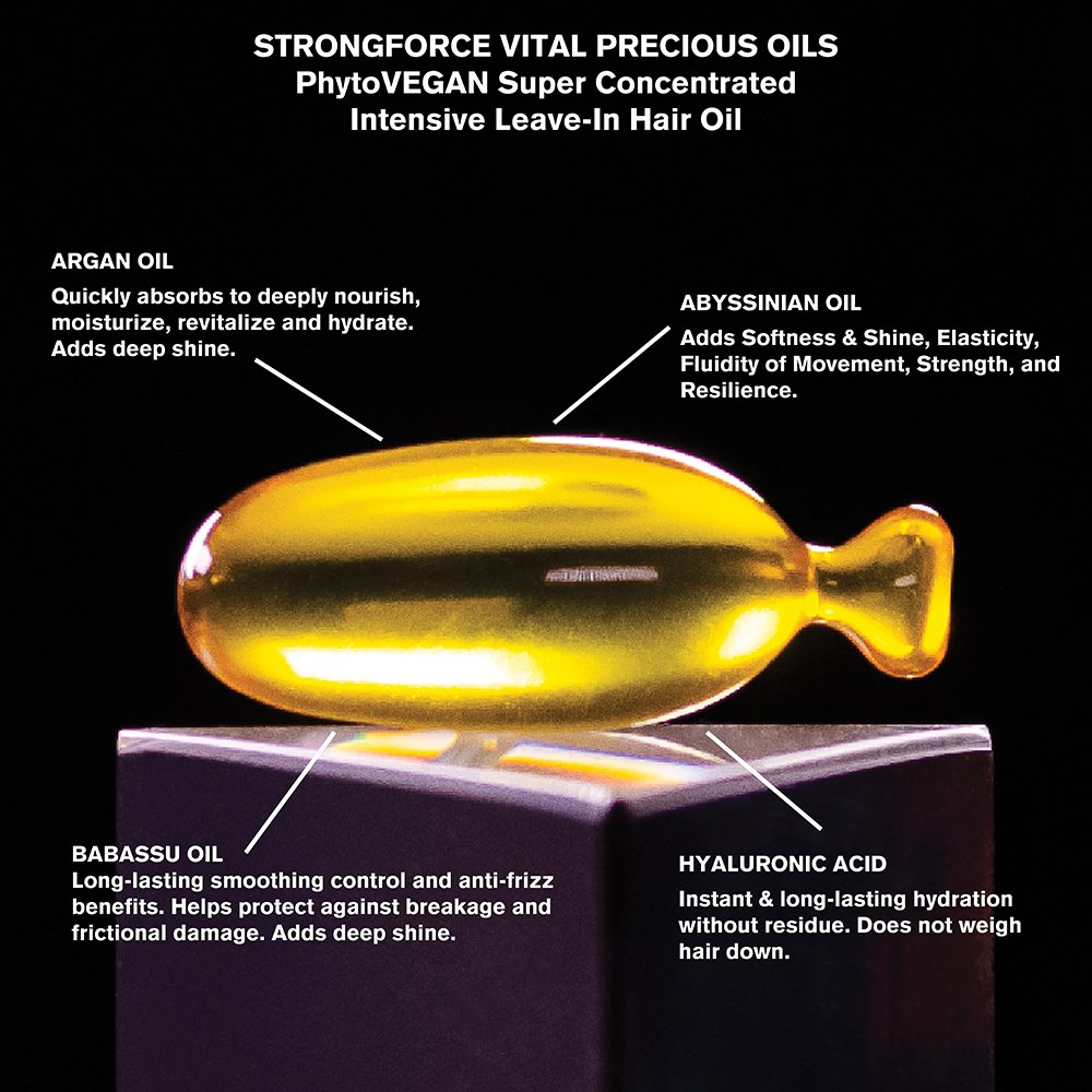 STRONGFORCE VITAL PRECIOUS OILS - PhytoVEGAN Super Concentrated Intensive Leave-In Hair Oil - SNOBGIRLS Australia